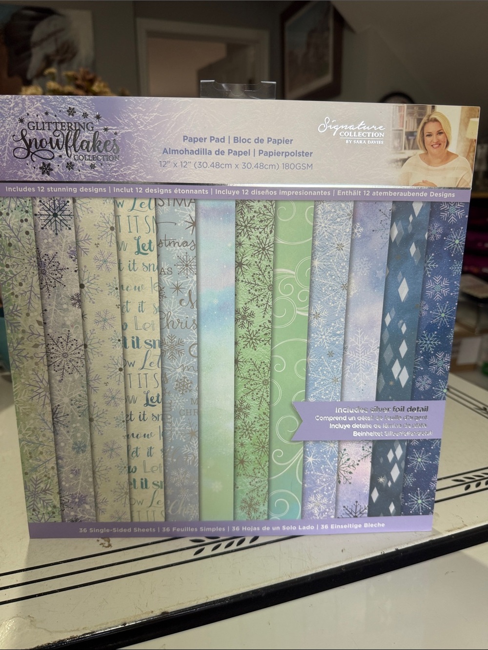 Crafters Companion Glittering Snowflakes Paper Pad